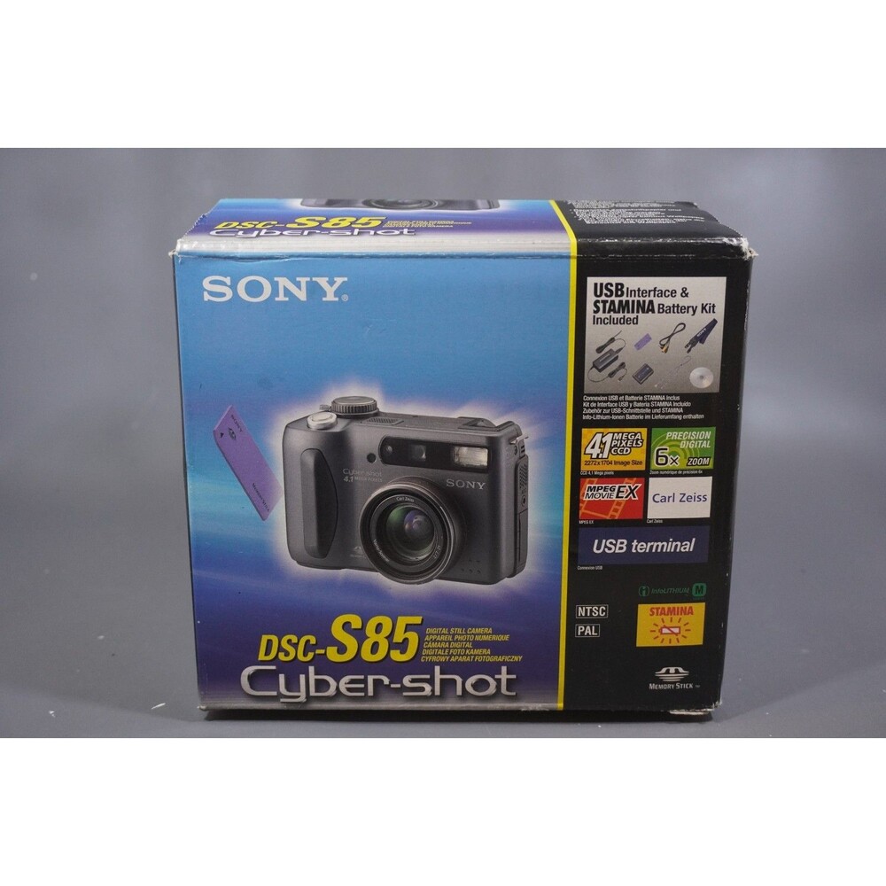 Sony DSC-S85 CyberShot 4.1MP Digital Camera Carl Zeiss Lens w/ Battery, Charger